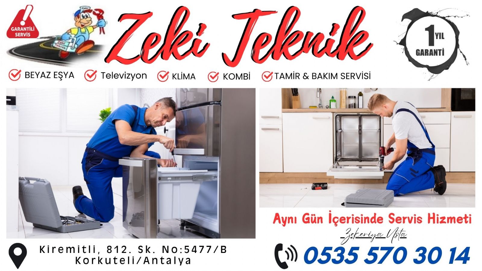 Korkuteli Beyaz Eşya Servisi 